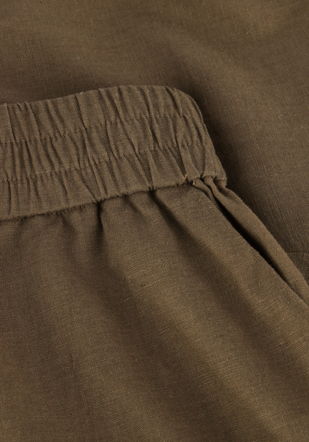 Khaki GESTUZ Kurze Hose LIZAGZ LINEN HW SHORTS - large