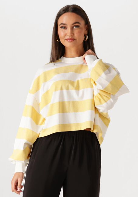 Gelbe CATWALK JUNKIE Pullover & Cardigans OVERSIZED STRIPED LONG SLEEVE - large