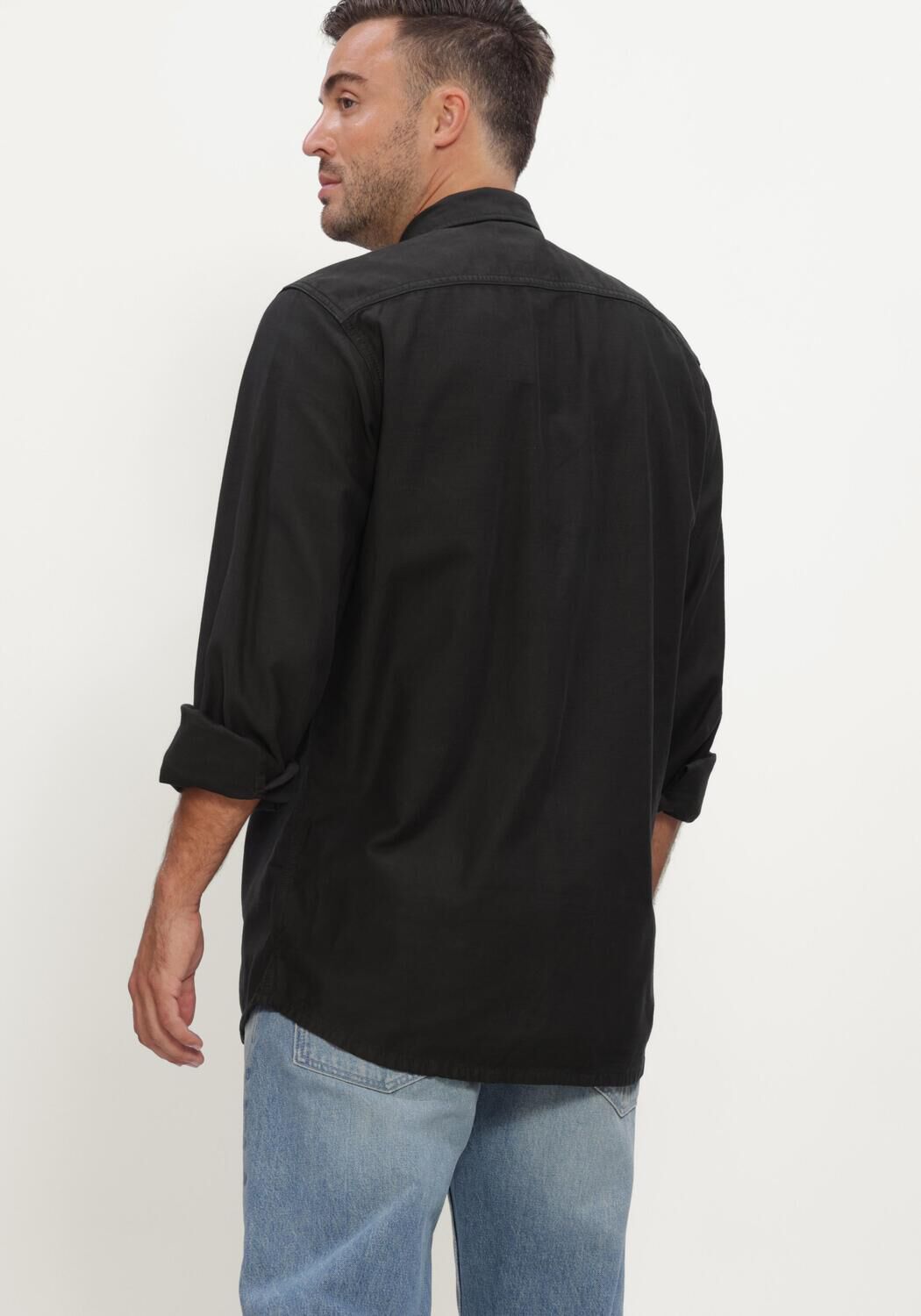 Schwarze G-STAR RAW Blusen REGULAR 1-PKT SHIRT L\S - large