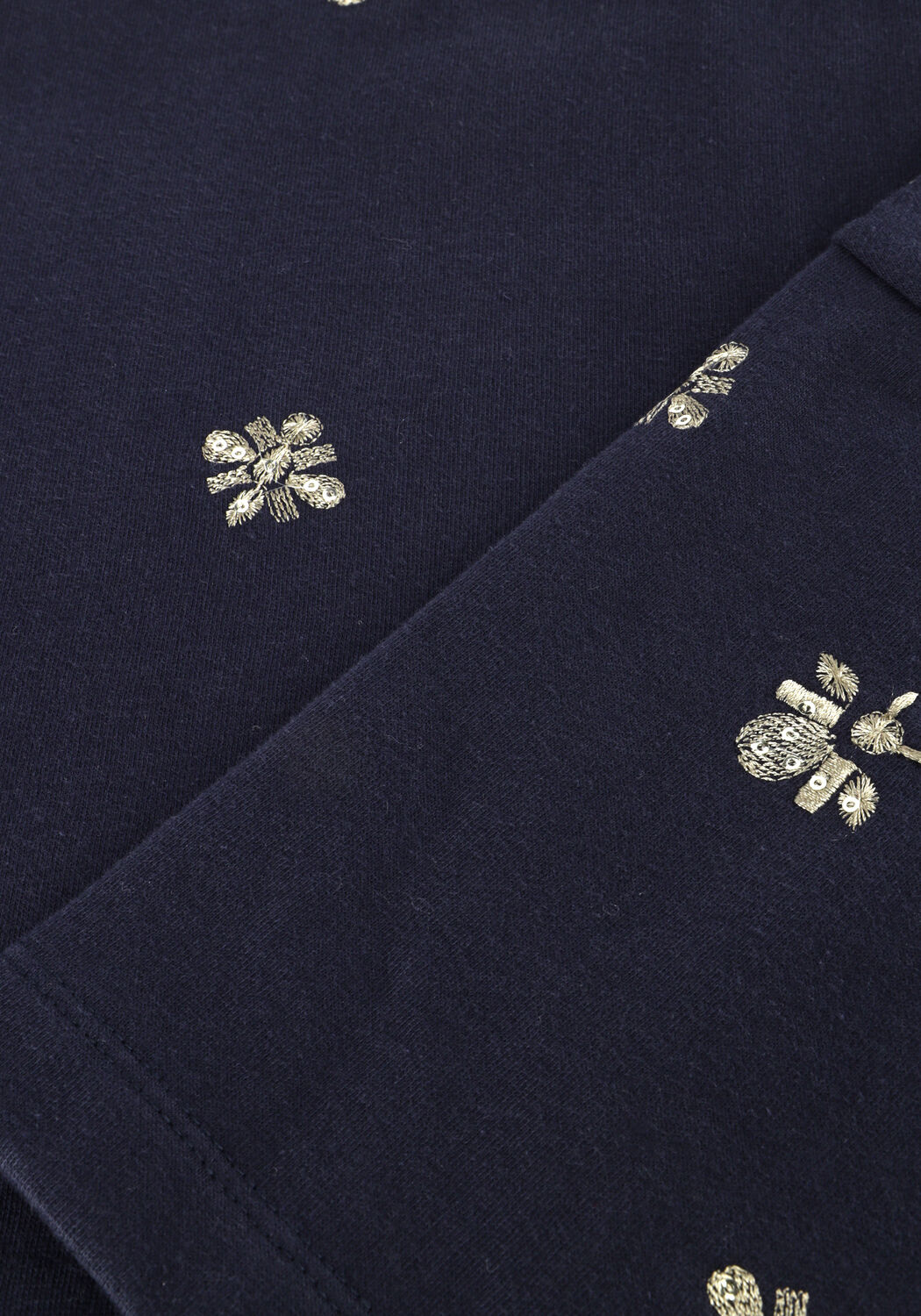 Dunkelblau SUMMUM T-shirt EMBELLISHED SHORTSLEEVE - large