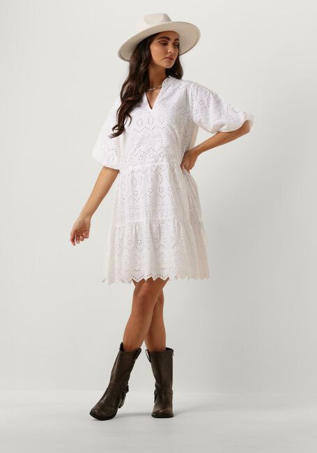 Weiße NOTRE-V Minikleid NV-DONNA DRESS BRODERIE ANGLAISE DRESS - large