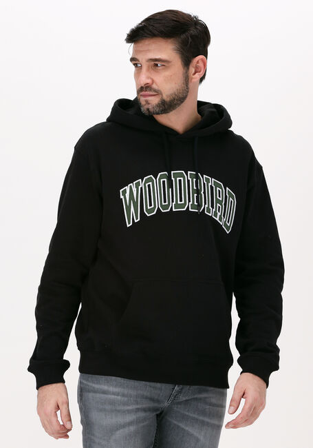 Schwarze WOODBIRD Pullover PACS BALL HOODIE - large