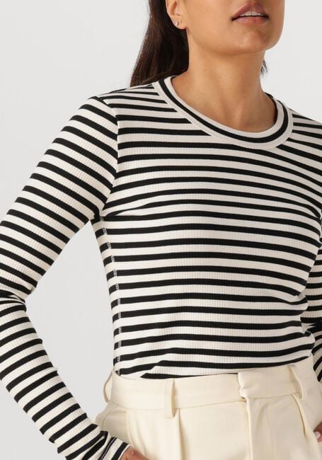 Schwarze INWEAR Tops & T-shirts DAGNAIW STRIPED TSHIRT LS - large