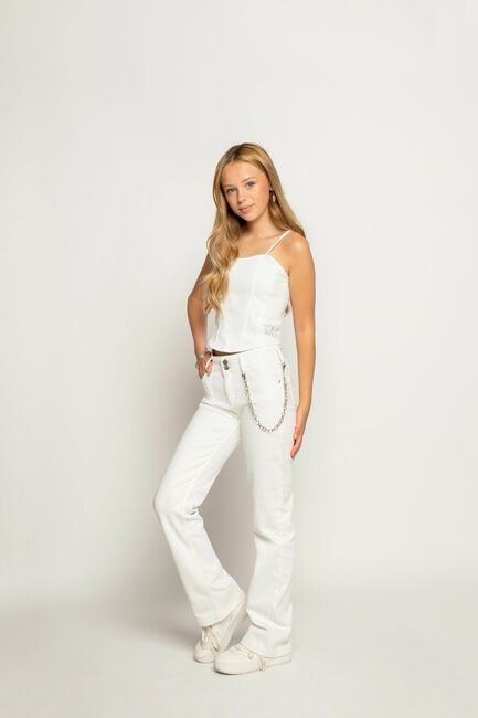 Weiße FRANKIE & LIBERTY Slim fit jeans FRANKIE LOVE BOOTCUT - large