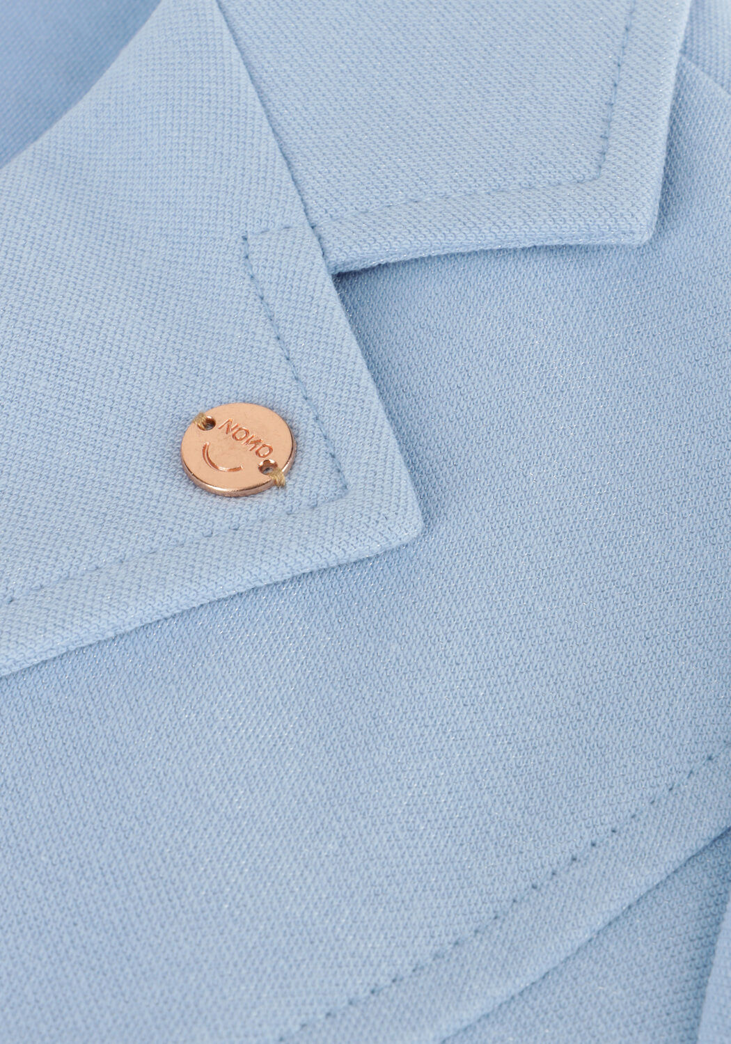 Blaue NONO Blazer DIP GIRLS BLAZER LUREX PIQUE LIGHT BLUE - large