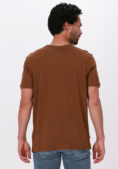 Braune CAST IRON T-shirt SHORT SLEEVE R-NECK LINEN SLIM FIT - large