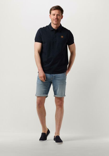 Blaue PME LEGEND Polo-Shirt SHORT SLEEVE POLO JACQUARD JERSEY - large
