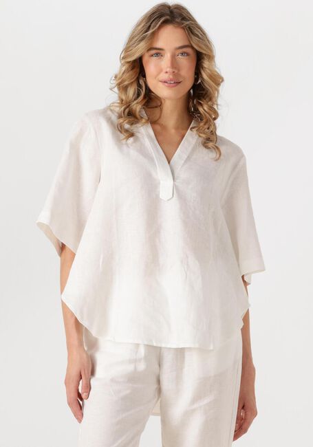 Weiße RESORT FINEST Top SHORT SLEEVE BLOUSE - large