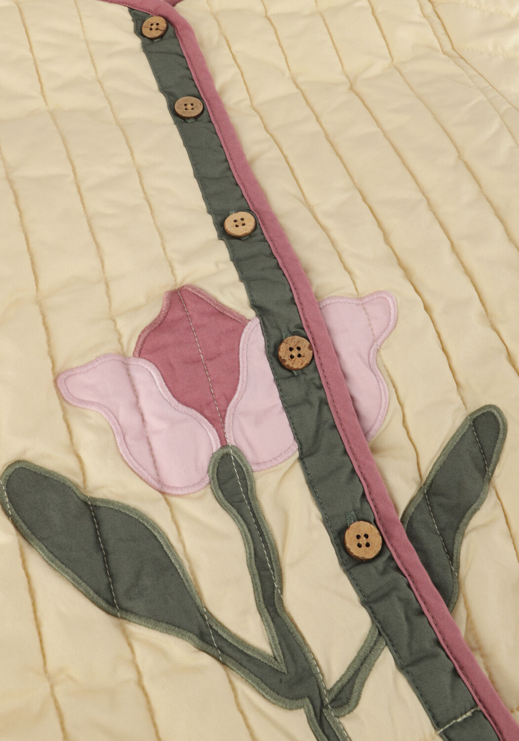 Beige LIL' ATELIER Jack NMFDUNNA QUILT JACKET - large