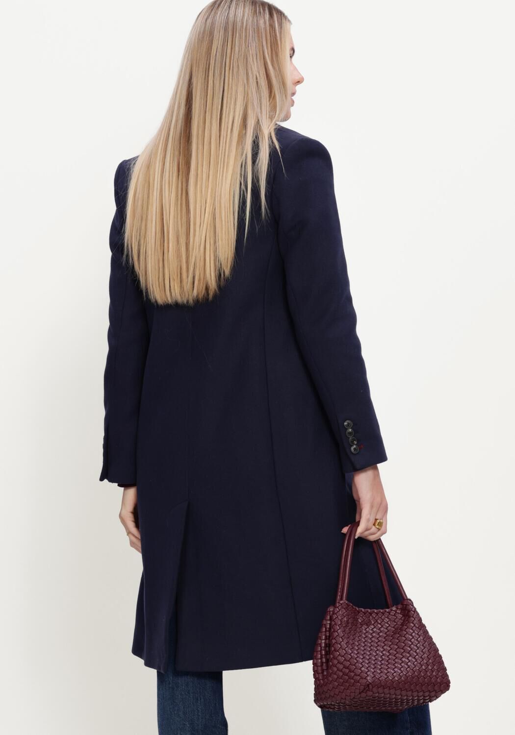 Dunkelblau TOMMY HILFIGER M&auml;ntel WOOL CLASSIC SB COAT - large