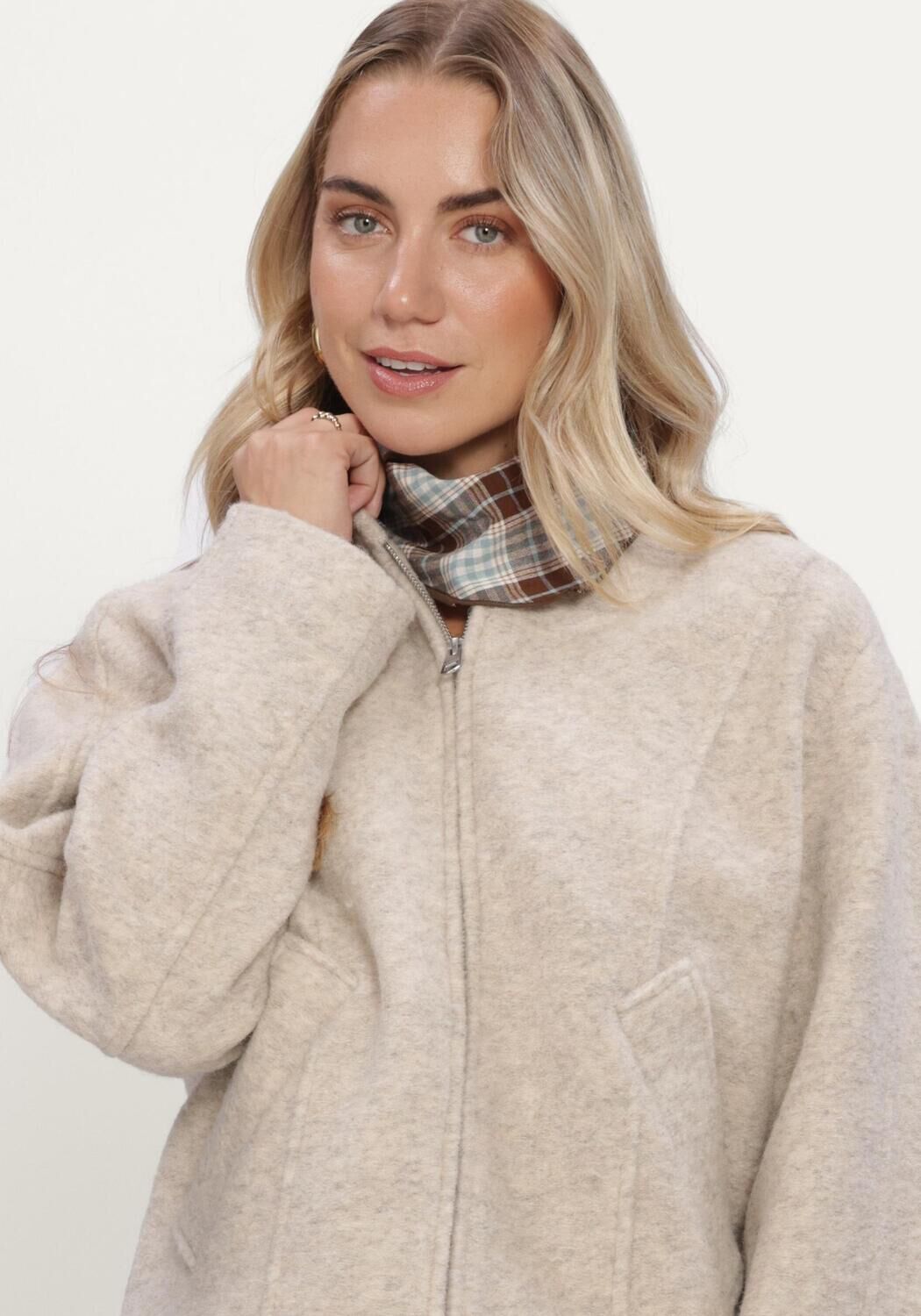 Ecru SELECTED WOMEN Jack SLWJACQUELINE WOOL BLEND - large