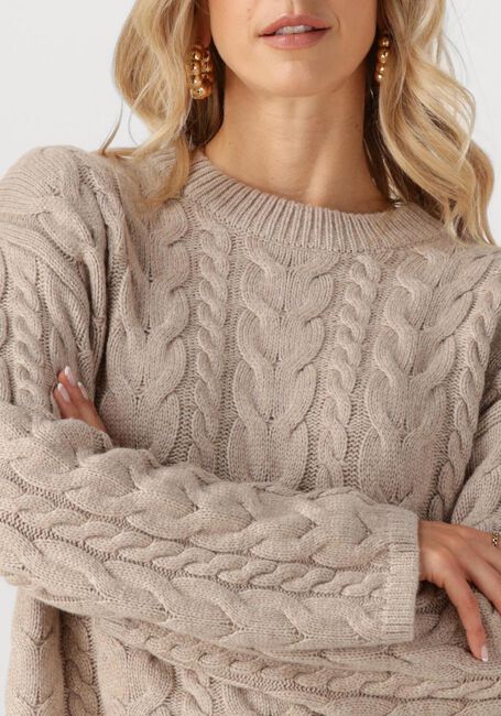 Beige ROUGE EDIT Pullover ROUDARLENE LS O-NECK KNIT - large