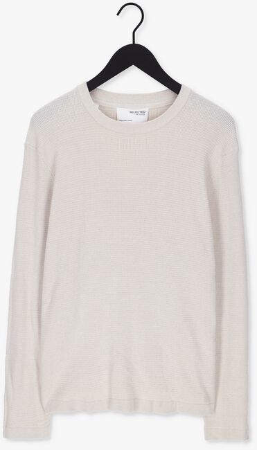 Beige SELECTED HOMME Pullover ROCKS LS KNIT CREW NECK W NAW - large