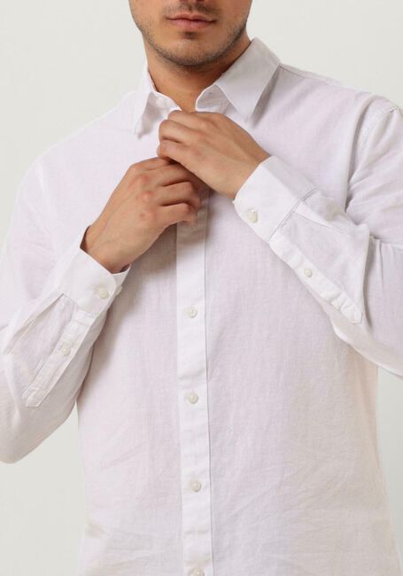Weiße SELECTED HOMME Klassisches Oberhemd SLHSLIMNEW-LINEN SHIRTS LS CLASSIC W - large