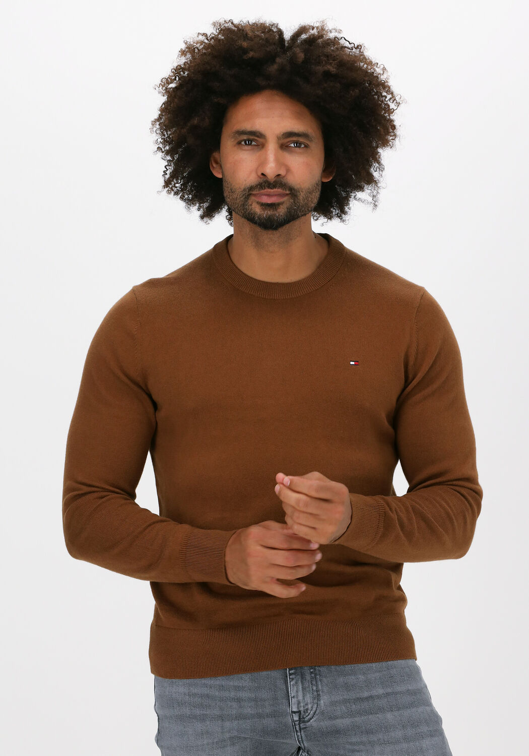 Braune TOMMY HILFIGER Pullover PIMA COTTON CASHMERE CREW NECK Omoda