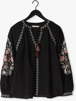 Schwarze SUMMUM Bluse TOP SUSHI VOILE EMBROIDERY