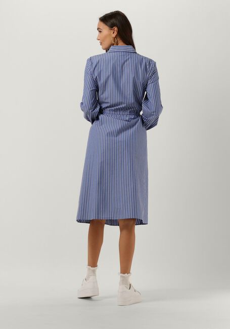 Blaue TOMMY HILFIGER Midikleid ORG CO STRIPE MIDI SHIRT DRESS - large