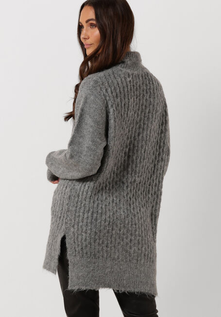 Graue SIMPLE Rollkragenpullover GIO KNIT-REC-PES-MER-22-3 - large