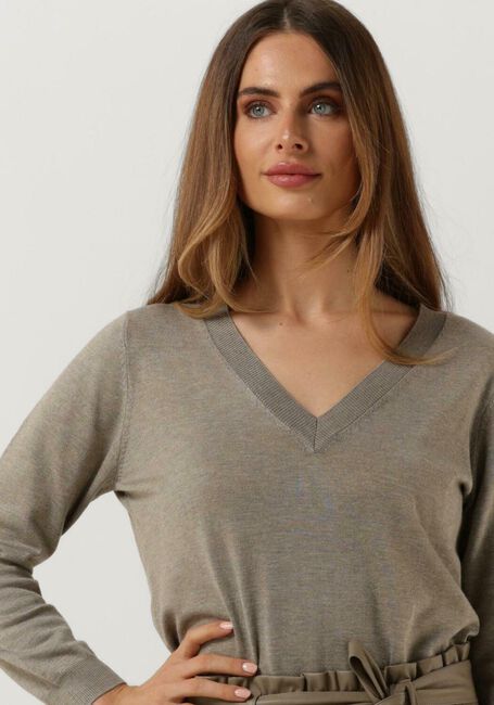 Beige MINUS Pullover MILLA 3/4 SLEEVE KNIT PULLOVER - large