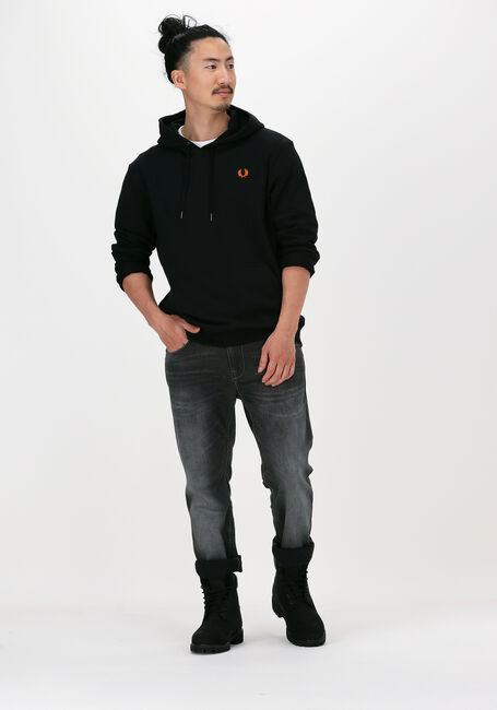 Schwarze FRED PERRY Sweatshirt LAUREL WREATH HOODED SWEATSHIR - large