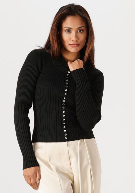 Schwarze SECOND FEMALE Pullover JET KNIT CARDIGAN - large