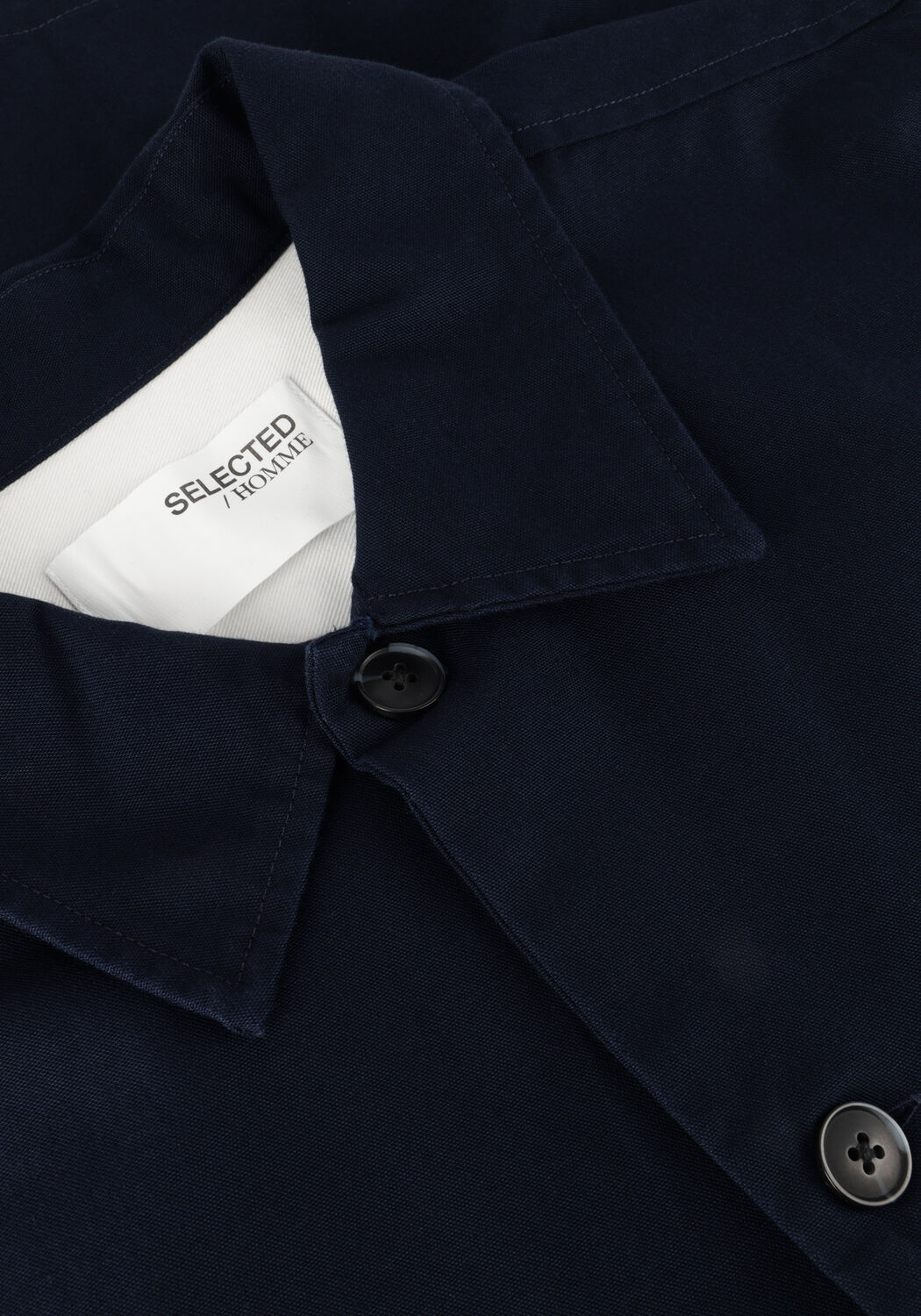 Dunkelblau SELECTED MEN Overshirt SLH-CANVAS WORKWEAR OVERSHIRT LS - large