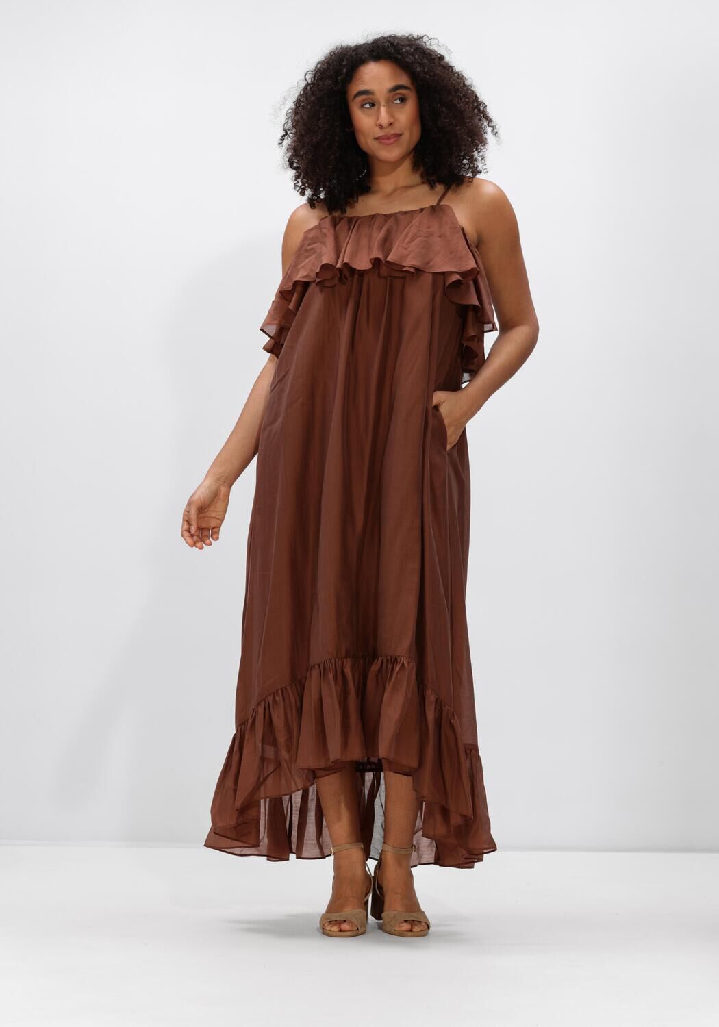 Braune DEVOTION Maxikleid AURA - large