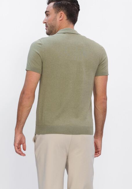 Khaki SELECTED MEN Polo-Shirt SLHBERG SS KNIT POLO NOOS - large