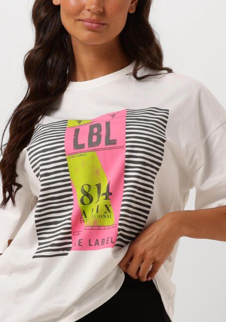 Weiße ALIX THE LABEL T-shirt LADIES KNITTED TRAVEL T-SHIRT - large