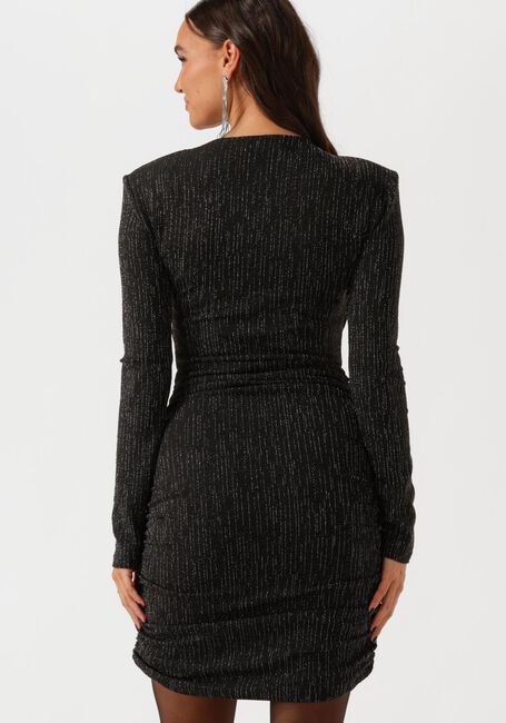 Schwarze COLOURFUL REBEL Minikleid BRYSSA LUREX STRIPES PADDED DRESS - large