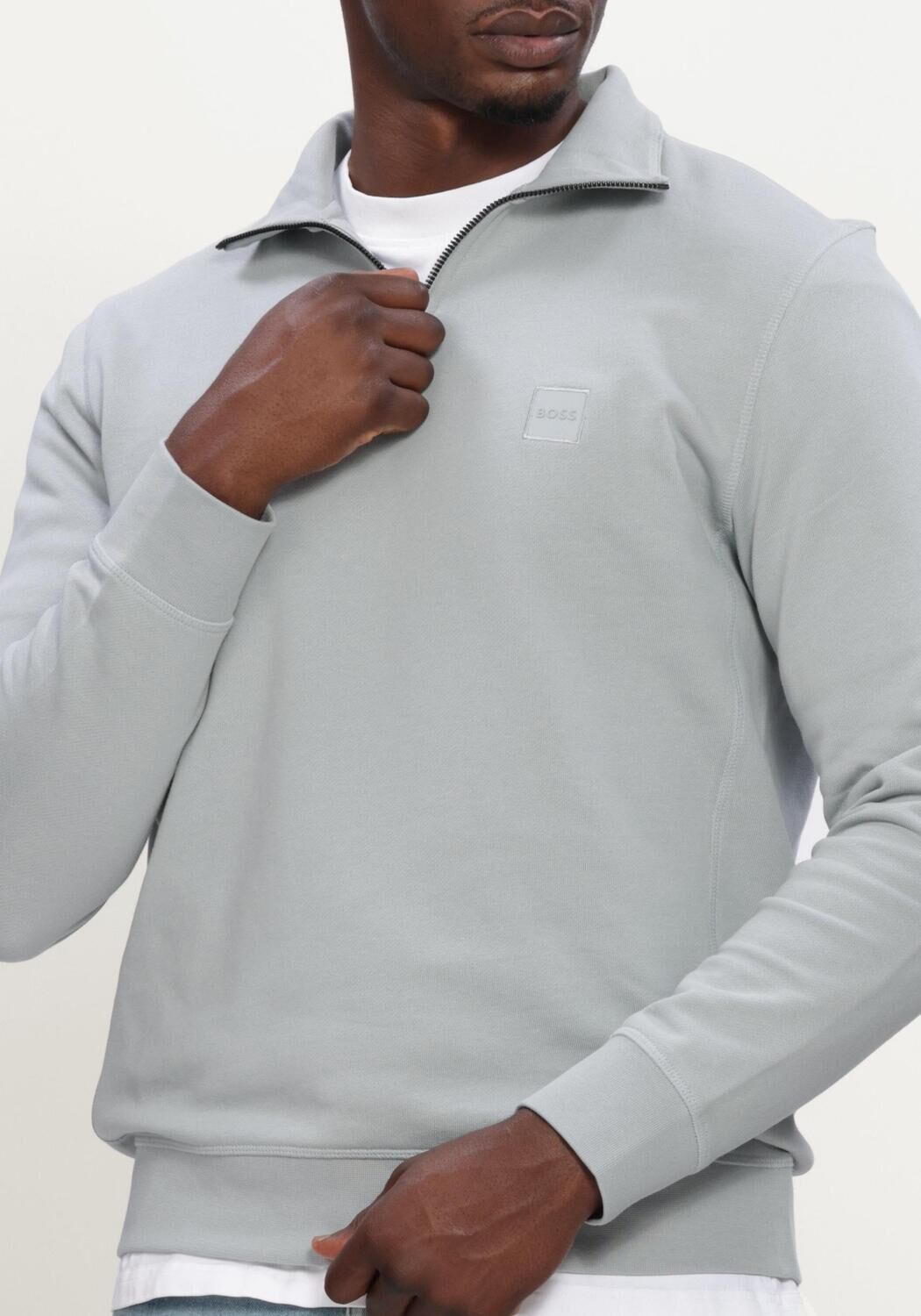 Hellgrau BOSS ORANGE Pullover ZETRUST - large