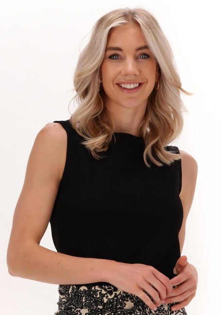 Schwarze VANILIA Top SLEEVELESS STRUC - large