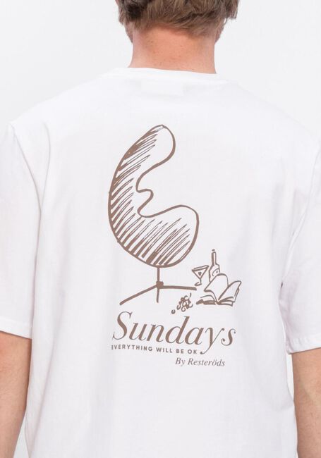 Wei&szlig;e RESTER&Ouml;DS T-shirt TAS PRINT - large