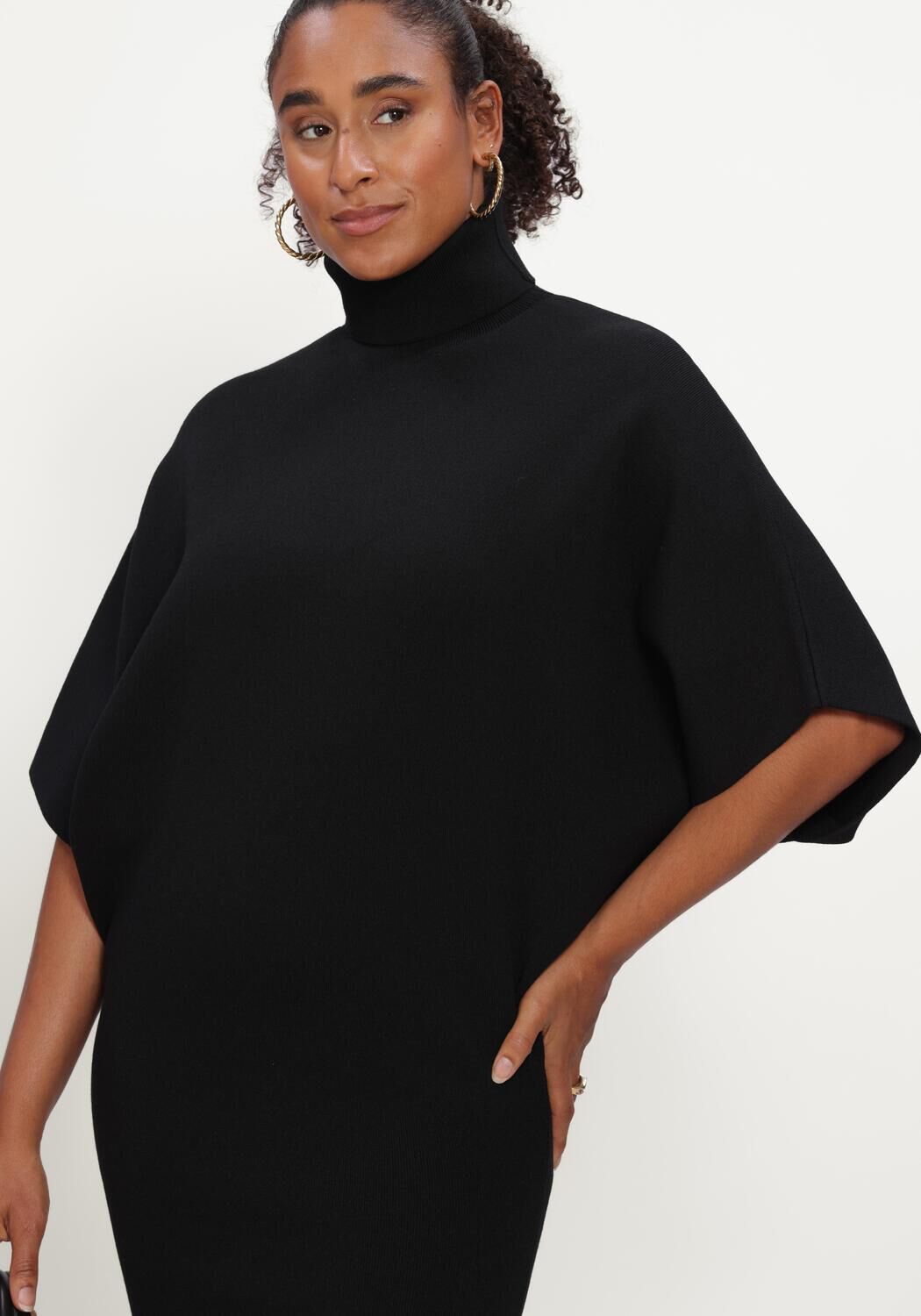 Schwarze NOTRE-V Maxikleid NV-IYLA - large