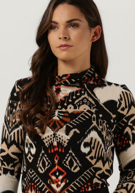 Mehrfarbige/Bunte SUMMUM Pullover TOP IKAT ON WOOL BLEND - large