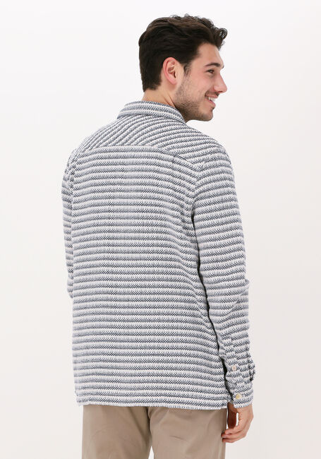 Weiße SCOTCH & SODA Overshirt TEXTURED STRIPED REGULAR FIT O - large