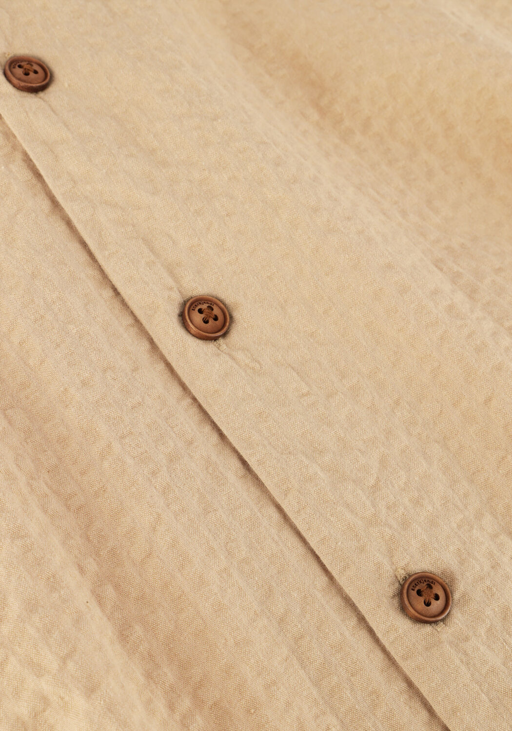 Camelfarbene ANERKJENDT Casual-Oberhemd AKLEO S/S SEERSUCKER SHIRT - large
