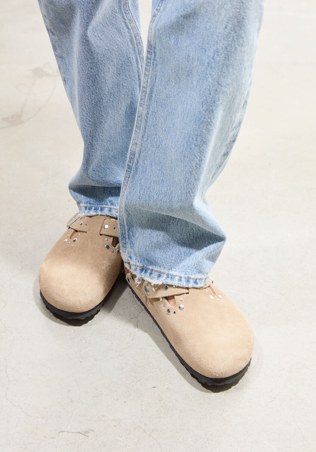 Taupe BIRKENSTOCK Slipper BOSTON RIVET - large