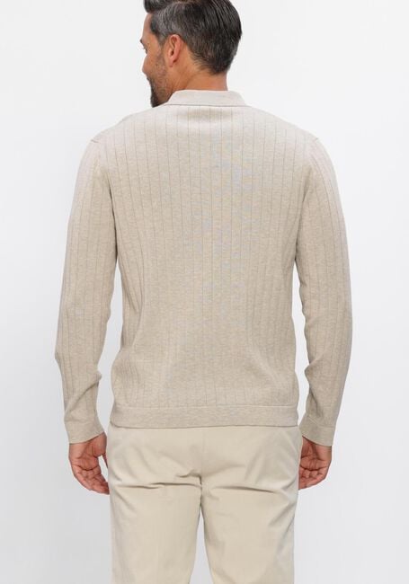 Beige PROFUOMO Pullover POLO LS BEIGE AERO EASE RIB - large