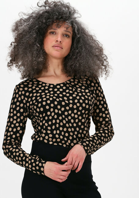 Schwarze JANSEN AMSTERDAM Top TOP PLEAT NECK - large