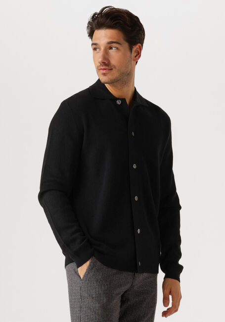 Schwarze SELECTED HOMME Pullover & Cardigans LSHTRAY LS KNIT MERINO BUTTEN CARDIGAN - large