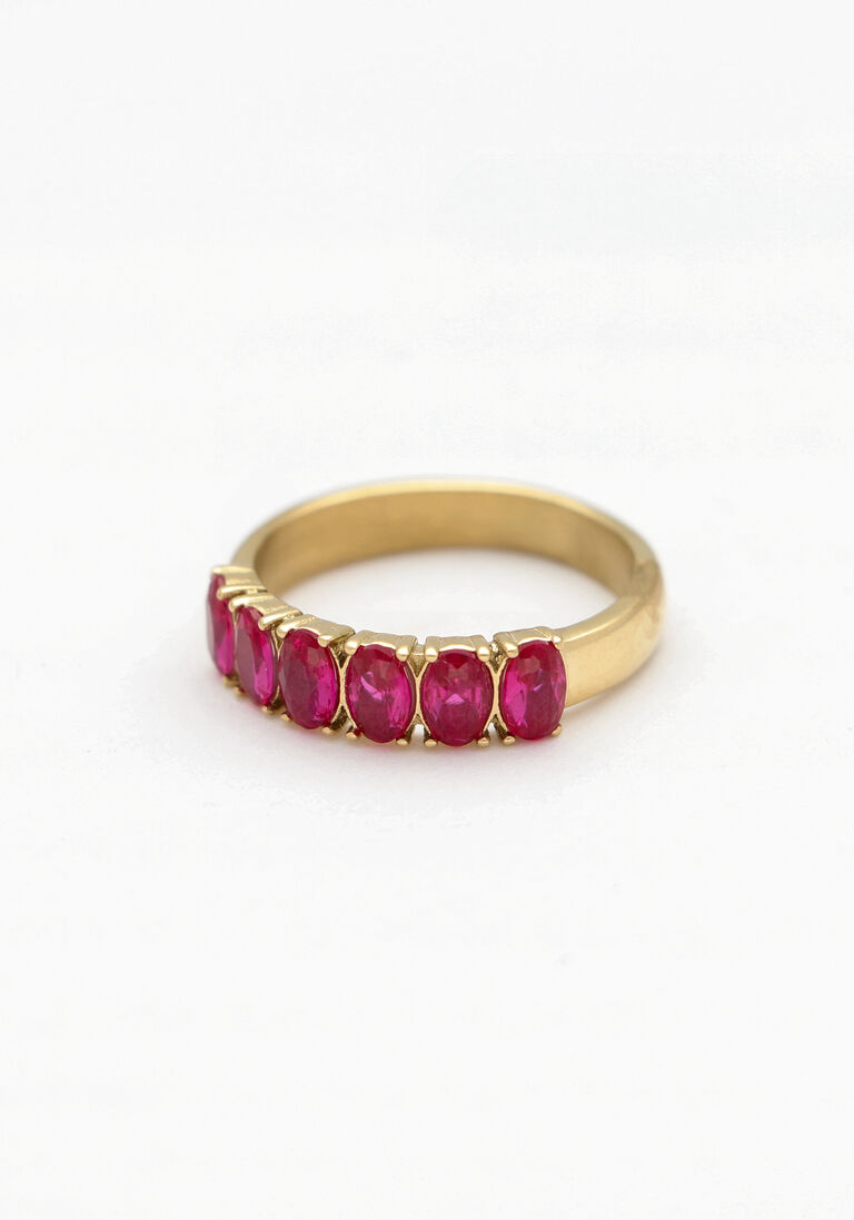 goldfarbene notre-v ring omss23-021 pink