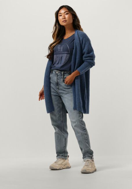Blaue MOS MOSH Strickjacke MMTHORA LONG CARDIGAN - large