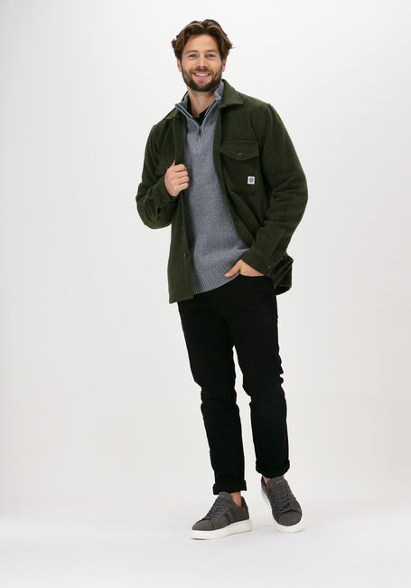 Graue LYLE & SCOTT Pullover RIBBED 1/4 ZIP JUMPER - large