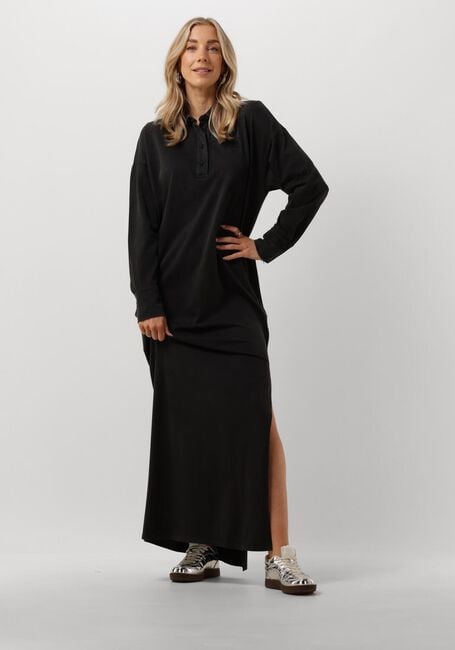 Graue ALIX THE LABEL Maxikleid LADIES KNITTED MAXI POLO DRESS - large