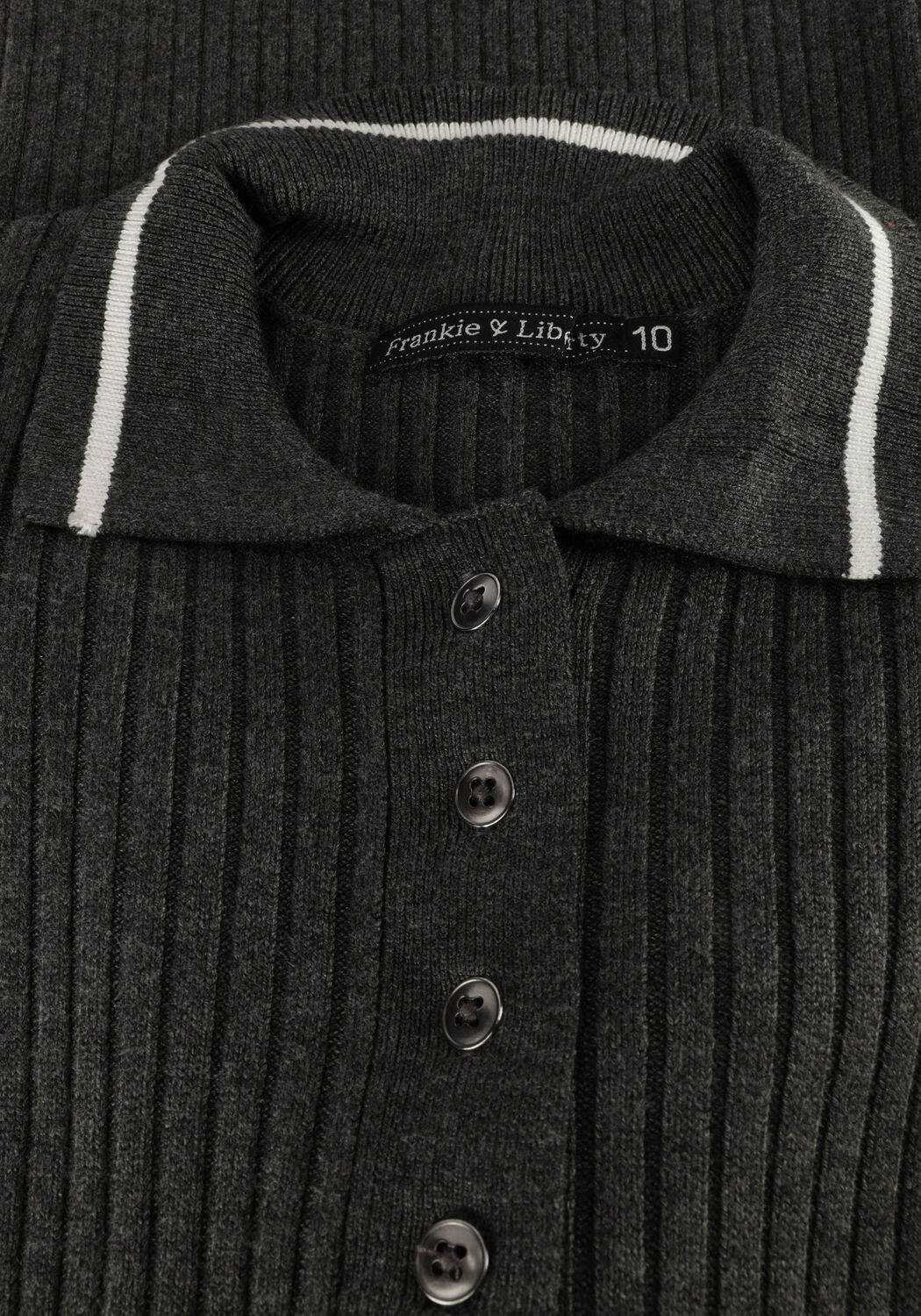 Dunkelgrau FRANKIE & LIBERTY Midikleid PAIGE KNITTED DRESS - large