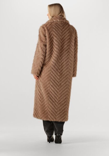 Taupe STUDIO AR Mäntel SCARLET FAUX MINK ZIGZAG - large
