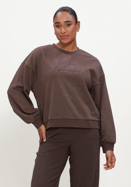 Braune MSCH COPENHAGEN Pullover MSCHBRAWLEY BRIENA LOGO SWEATSHIRT - large