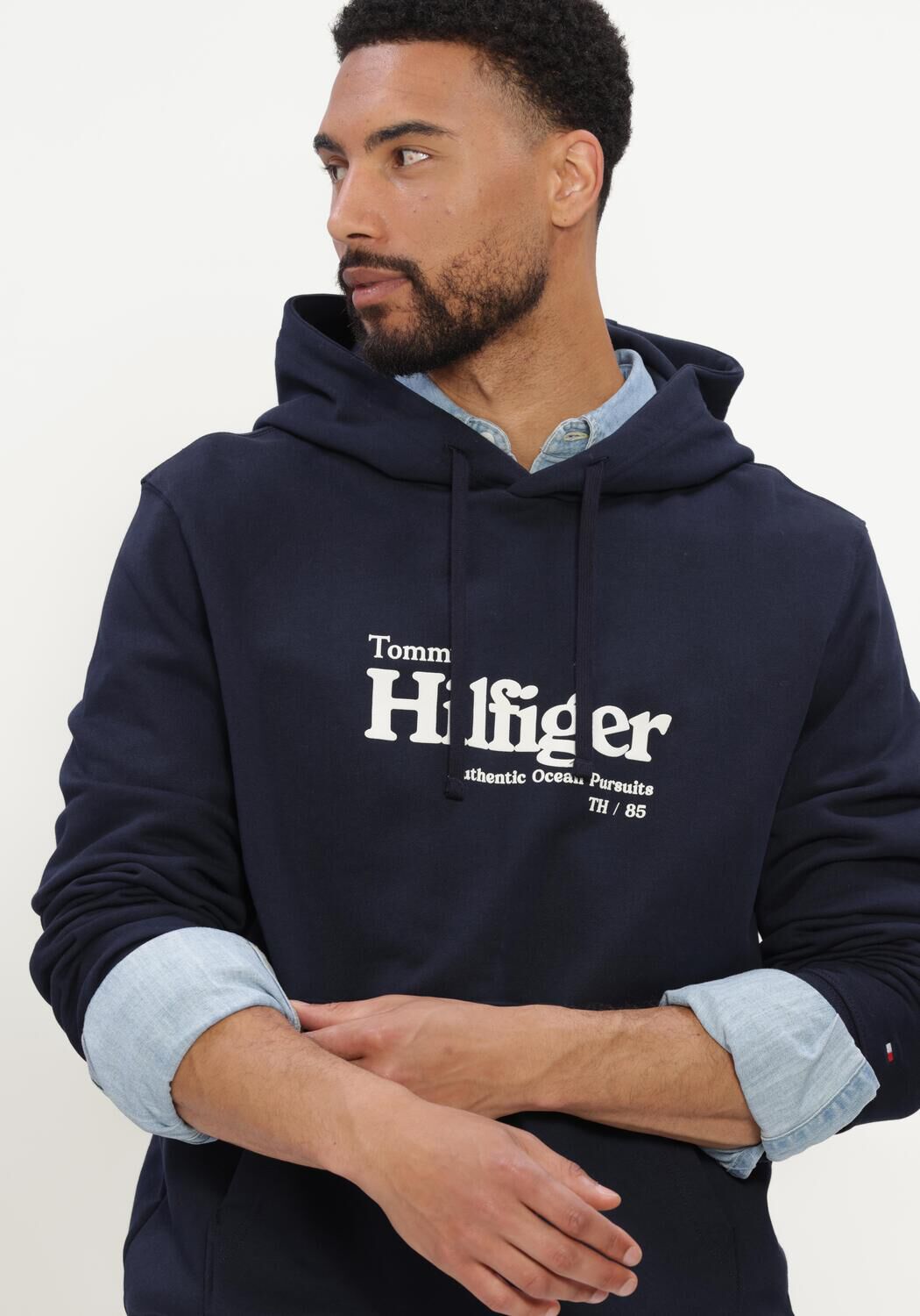 Dunkelblau TOMMY HILFIGER Sweatshirt NAUTICAL GRAPHIC HOODIE - large