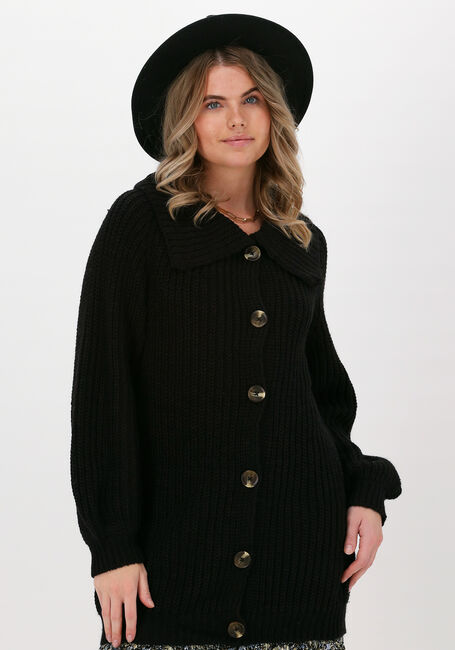 Schwarze OBJECT Strickjacke JAMALIA L/S KNIT CARDIGAN - large